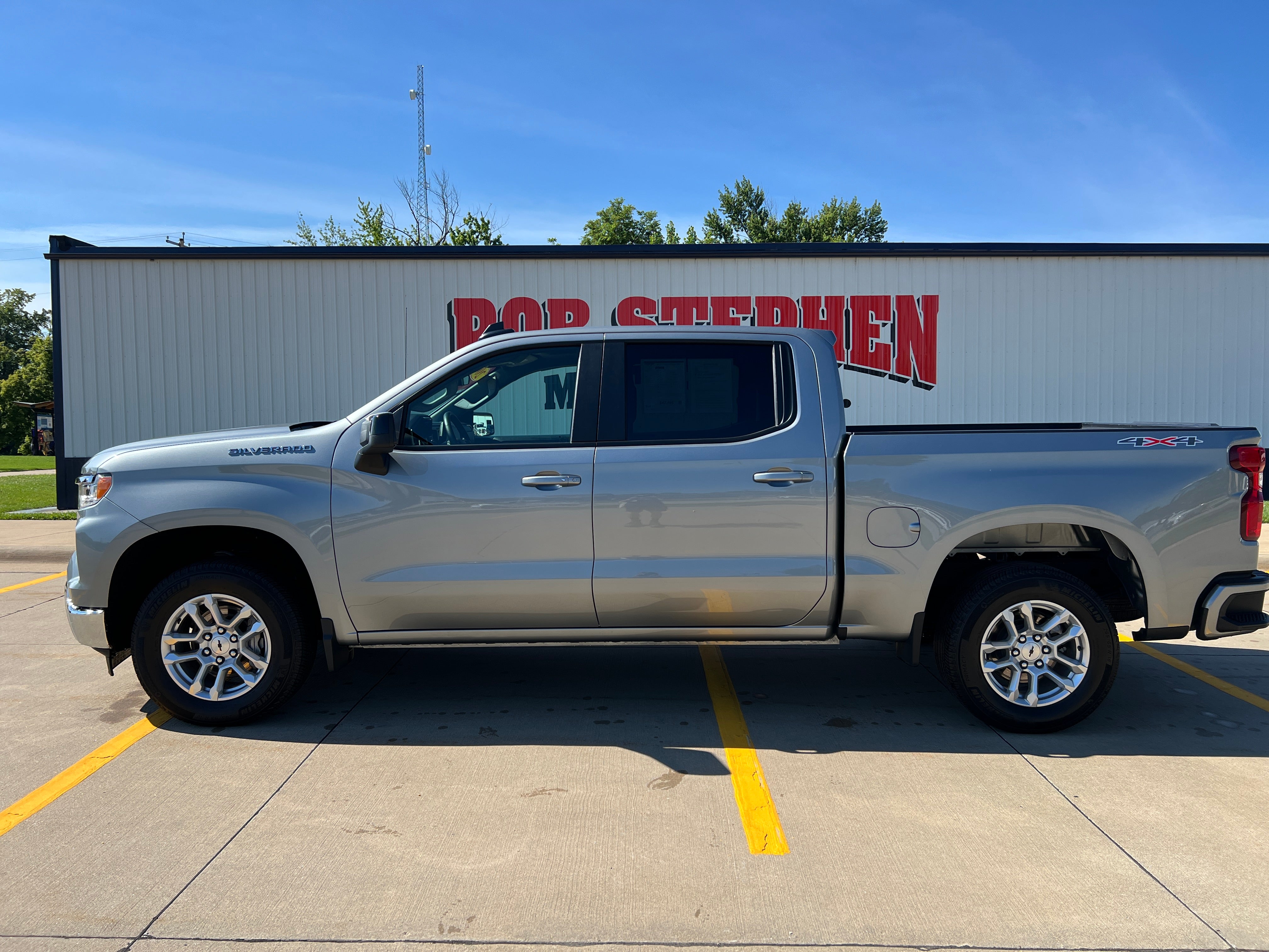 2026 Chevrolet Silverado 1500 RST in Sterling Gray Metallic — front three-quarter view