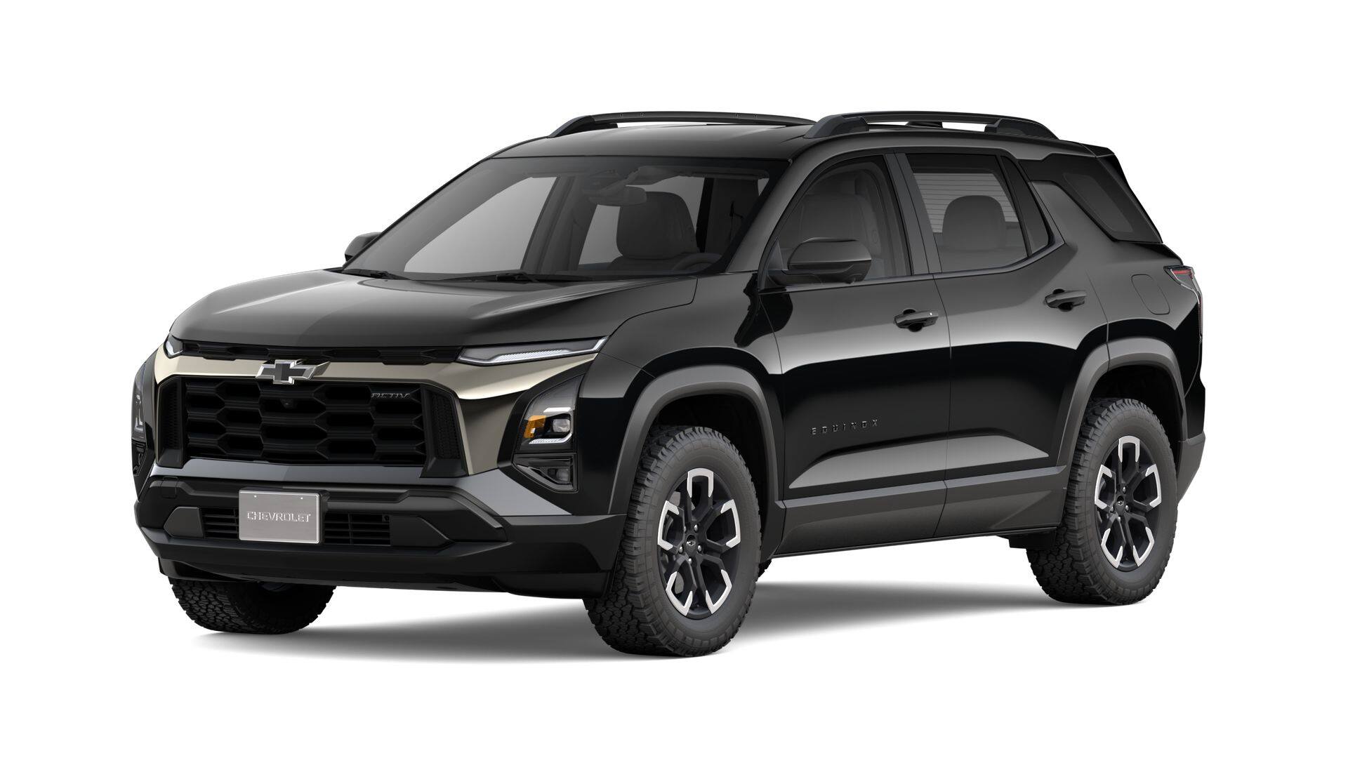 2027 Chevrolet Equinox ACTIV in Mosaic Black Metallic — front three-quarter view